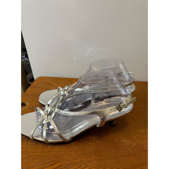 BL Boston Design Studio Women's Strappy Sandals Silver Sz 10 Sku 2825 - Picture 4 of 14